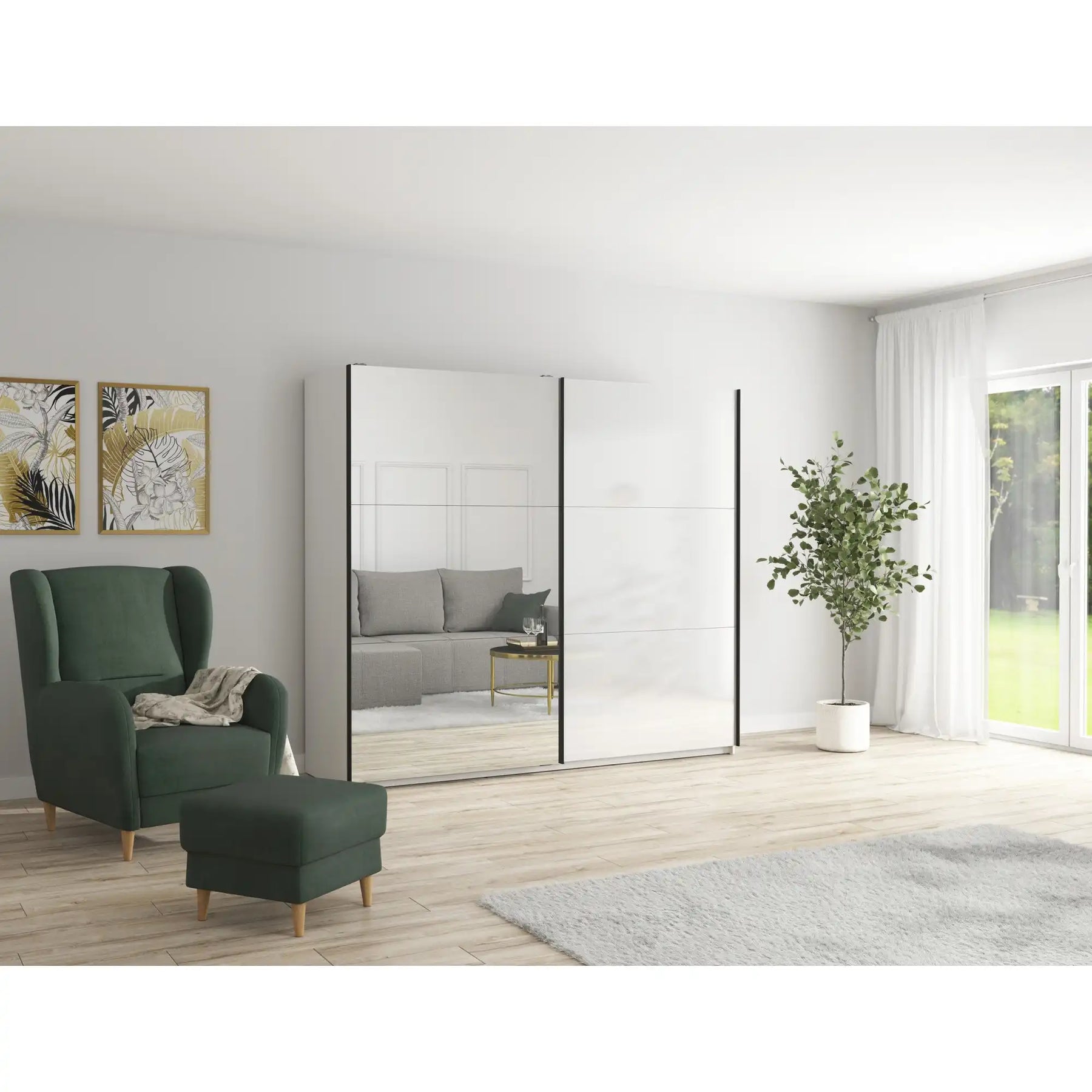 Dulap BERGEN OCN-29326, alb lucios