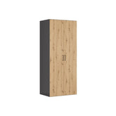 Dulap BERGEN OCN-29348, gri grafit/stejar artisan