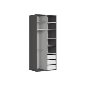Dulap BERGEN OCN-29348, gri grafit/stejar artisan