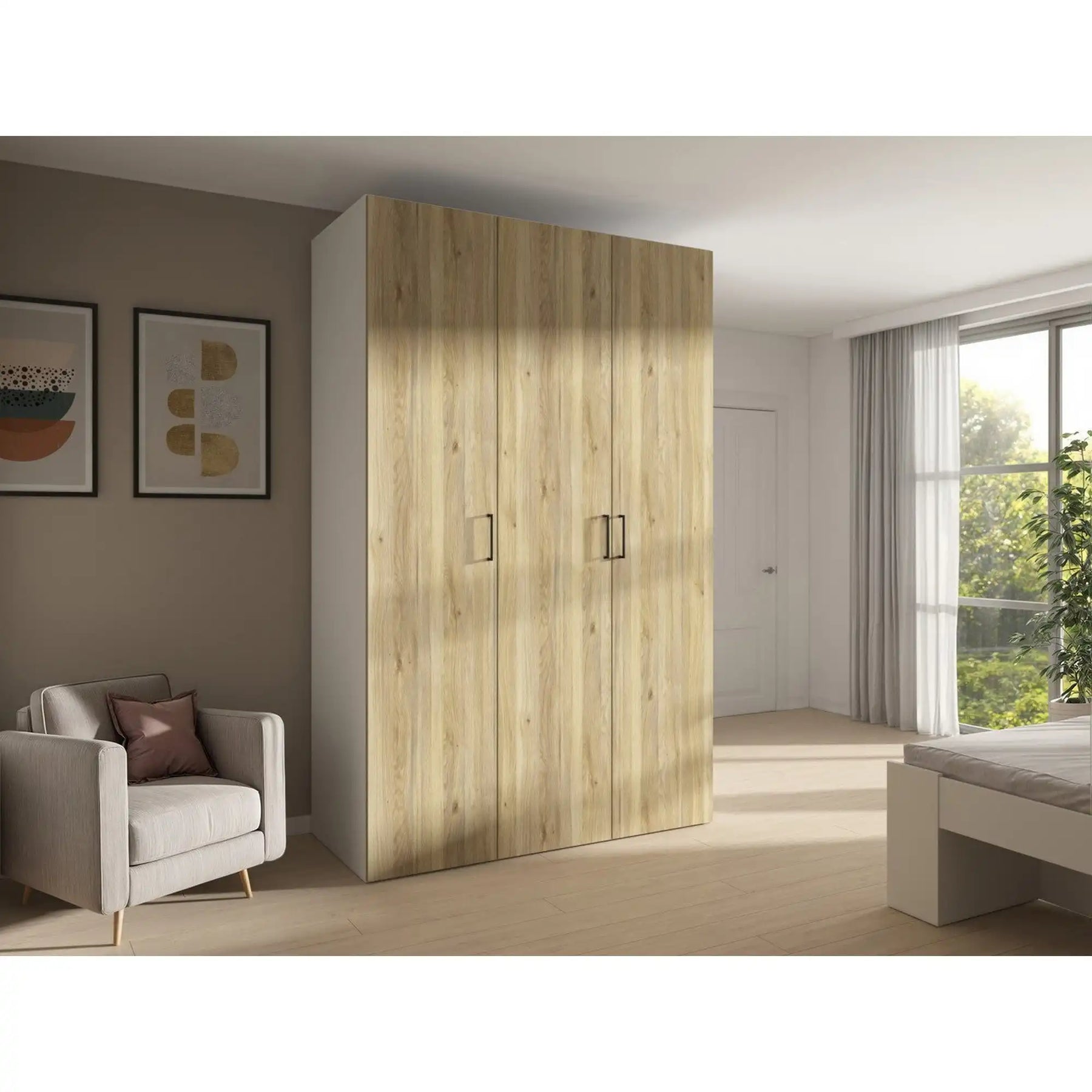 Dulap BERGEN OCN-29380, alb/stejar
