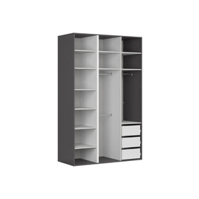 Dulap BERGEN OCN-29381, gri grafit/stejar artisan