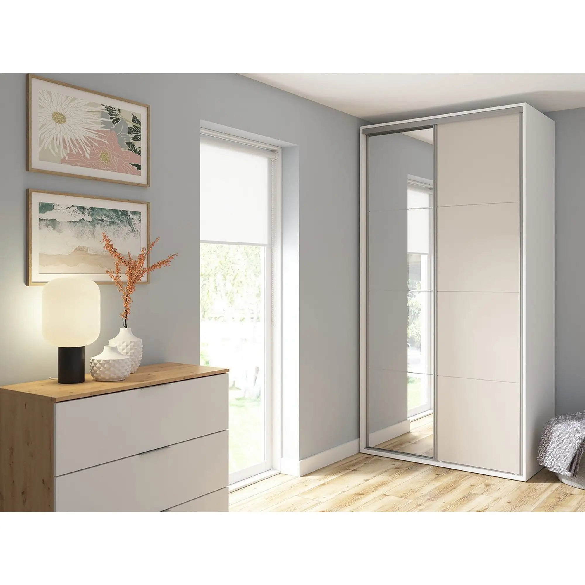 Dulap BERGEN OCN-29383, alb/casmir