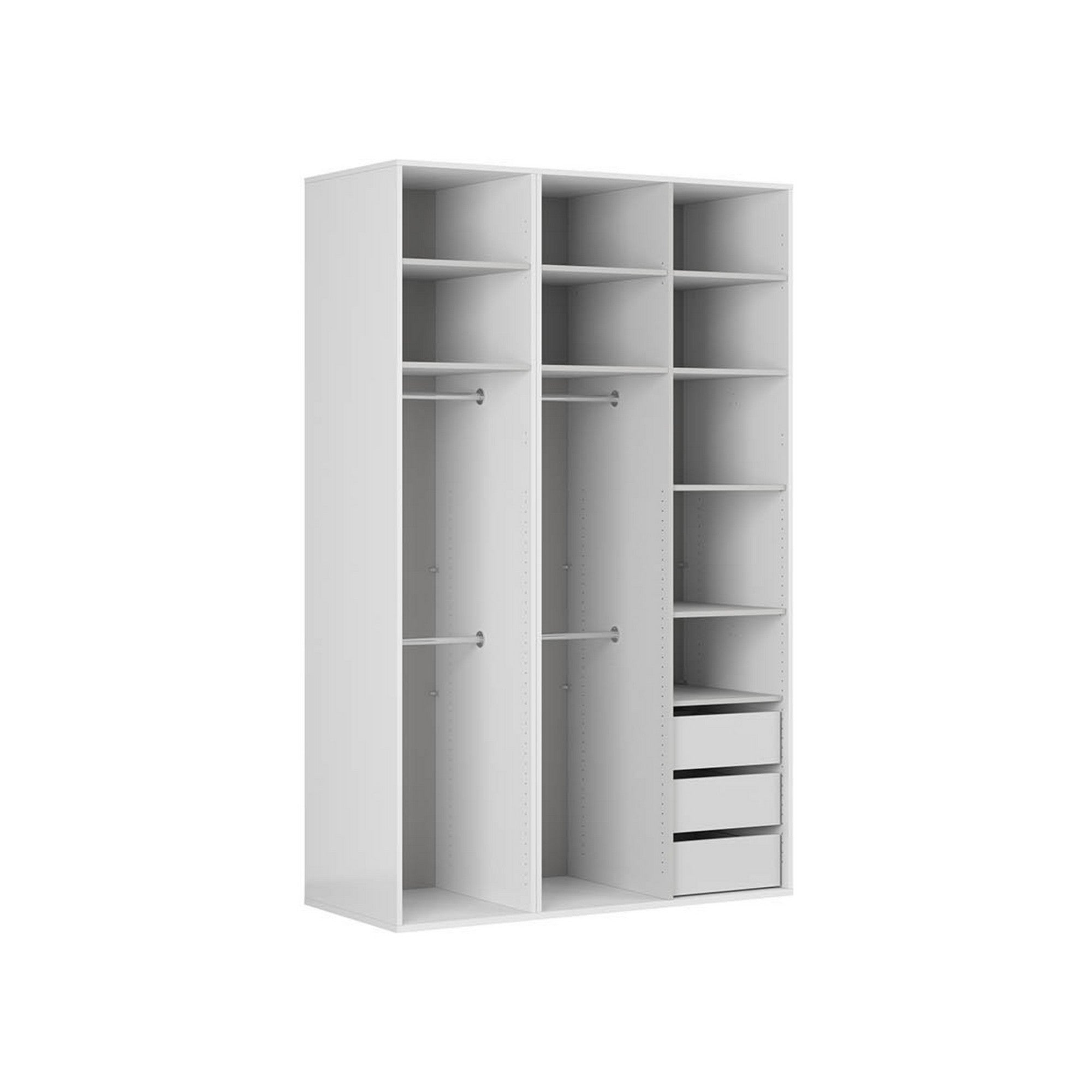 Dulap BERGEN OCN-29385, gri grafit/alb