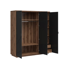 Dulap BERGEN OCN-29386, nuc/negru mat
