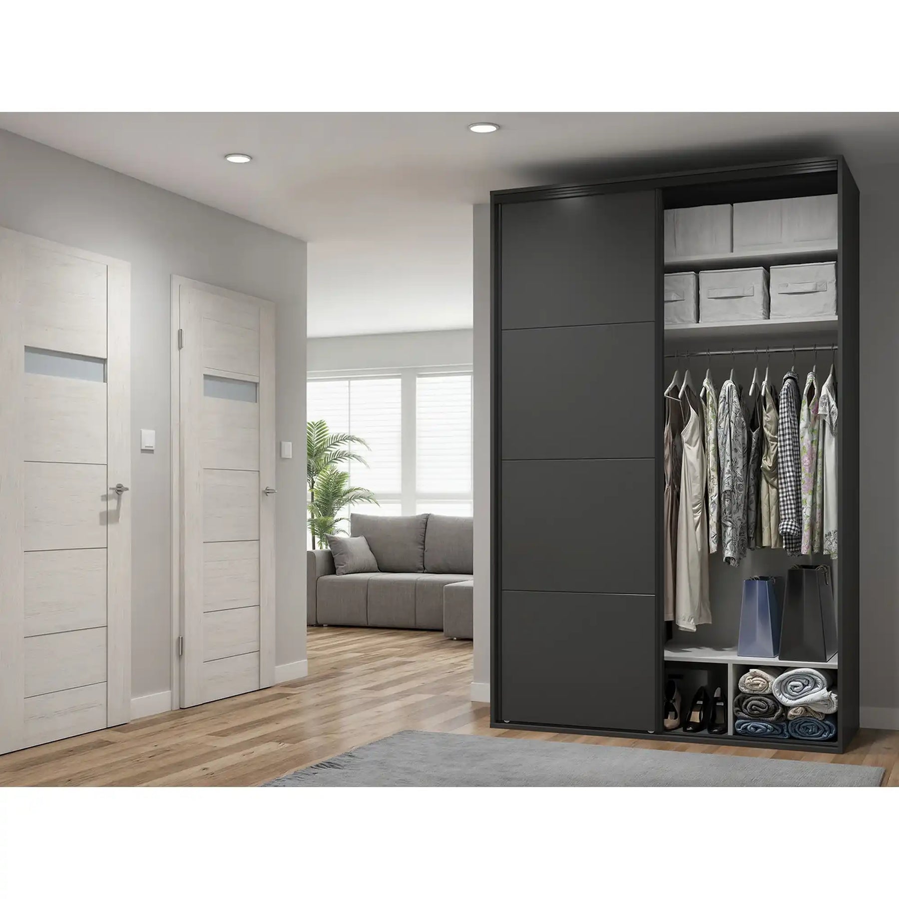 Dulap BERGEN OCN-29387, gri grafit