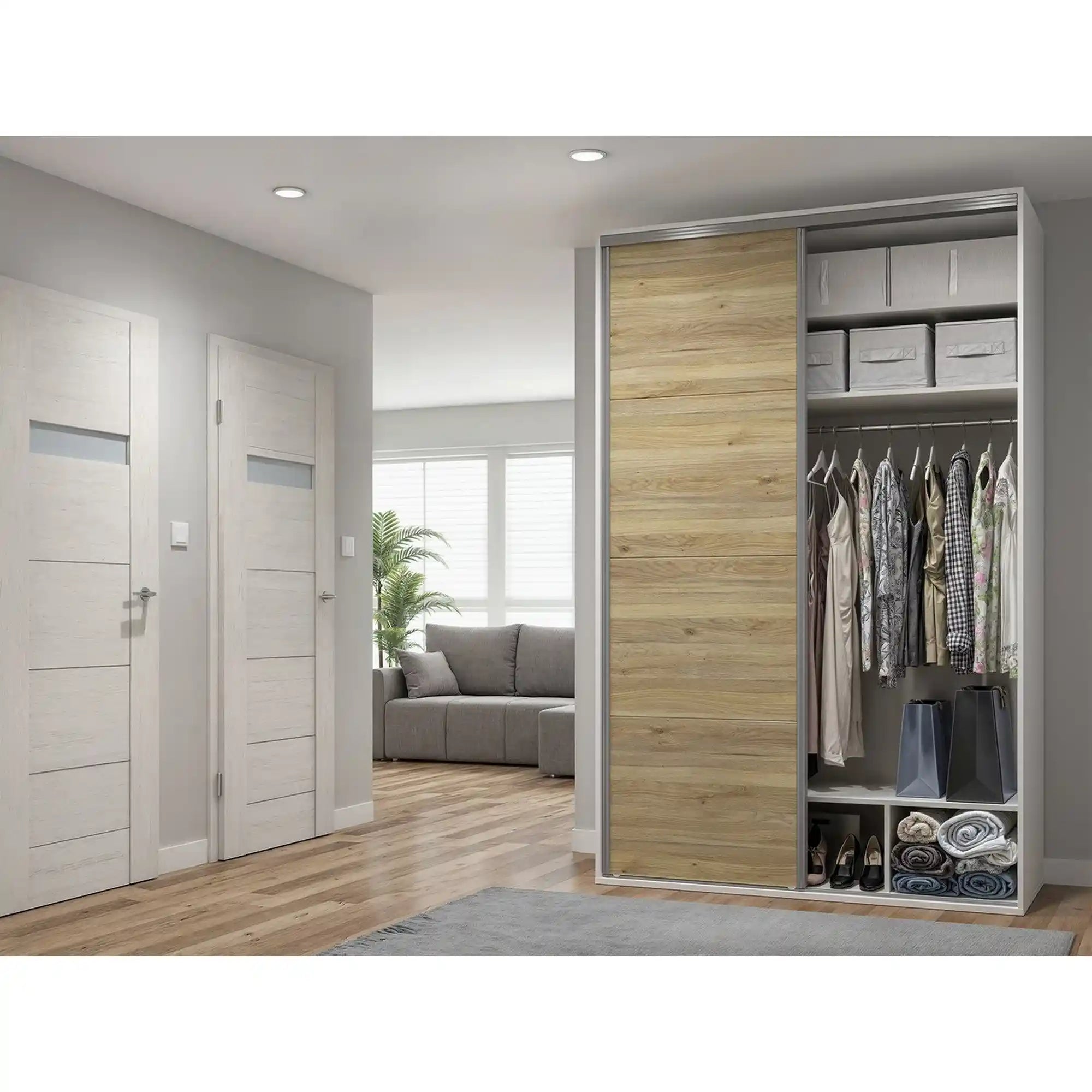 Dulap BERGEN OCN-29396, alb/stejar