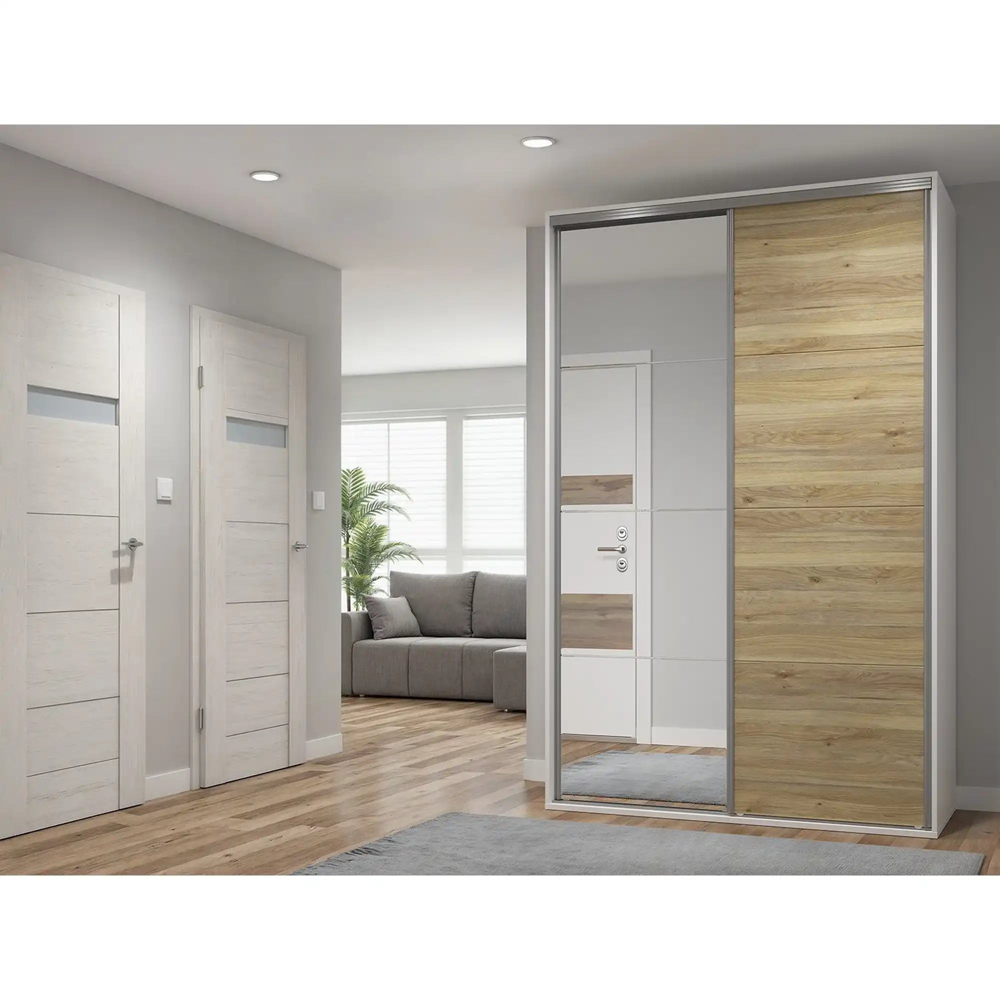 Dulap BERGEN OCN-29396, alb/stejar