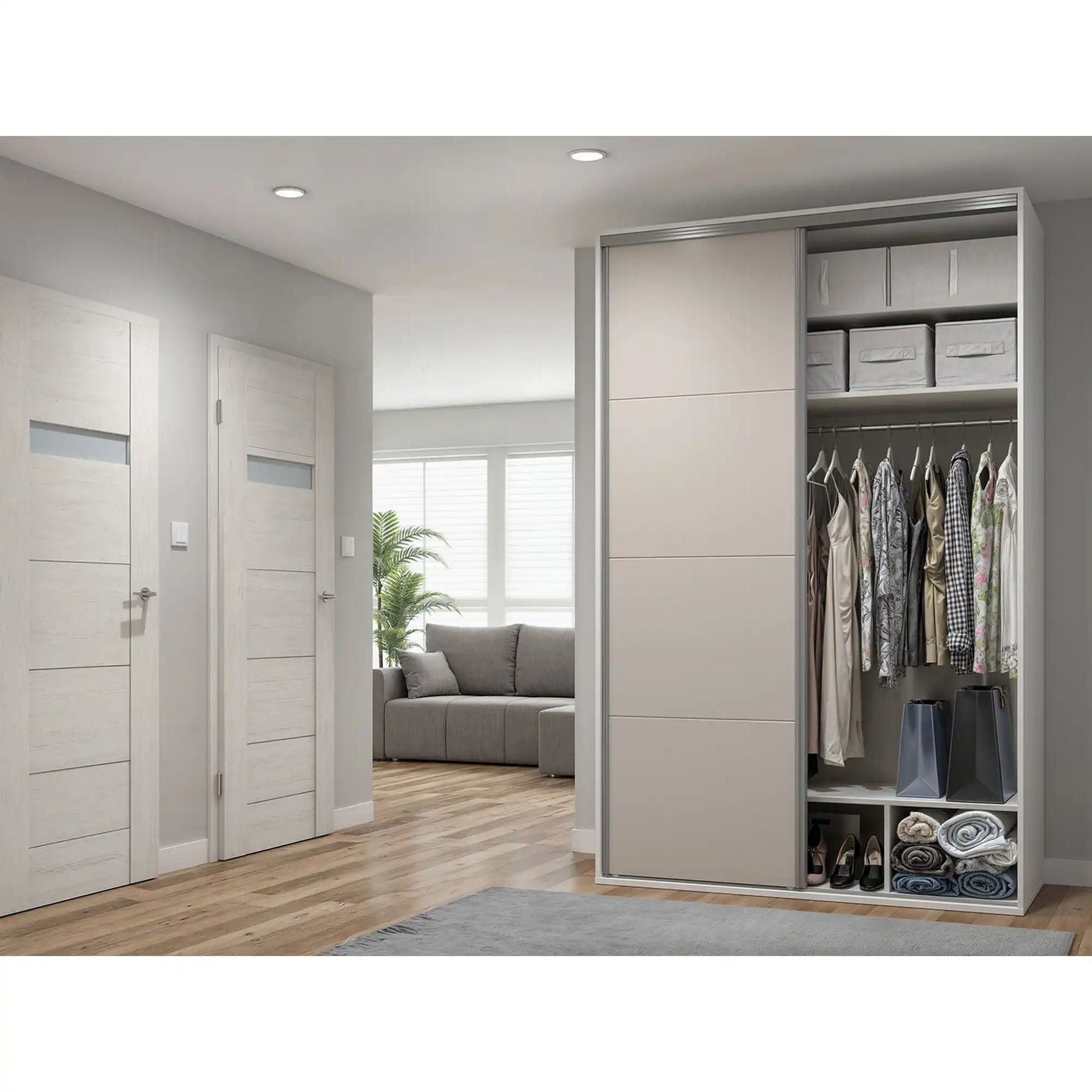 Dulap BERGEN OCN-29397, alb/casmir