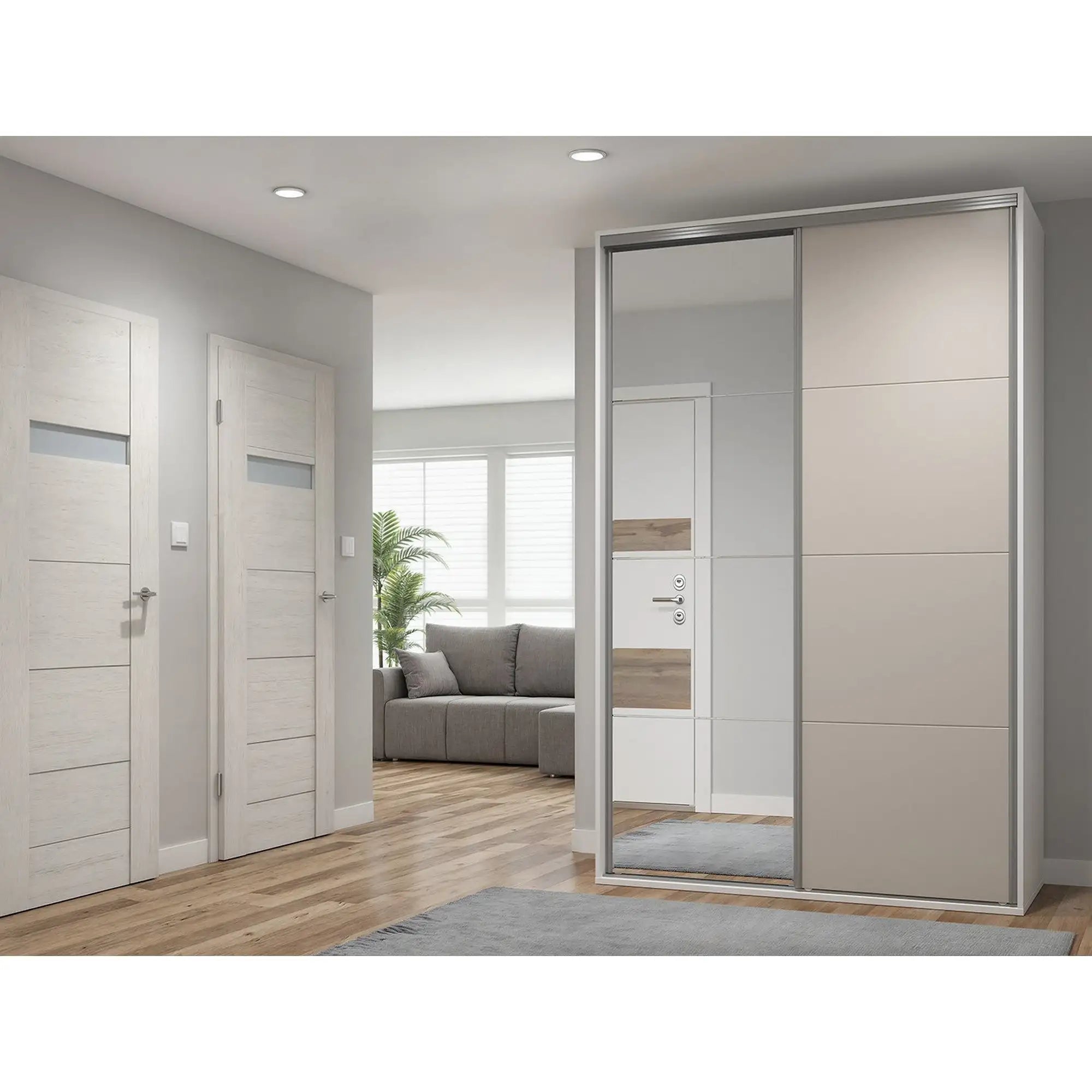 Dulap BERGEN OCN-29397, alb/casmir