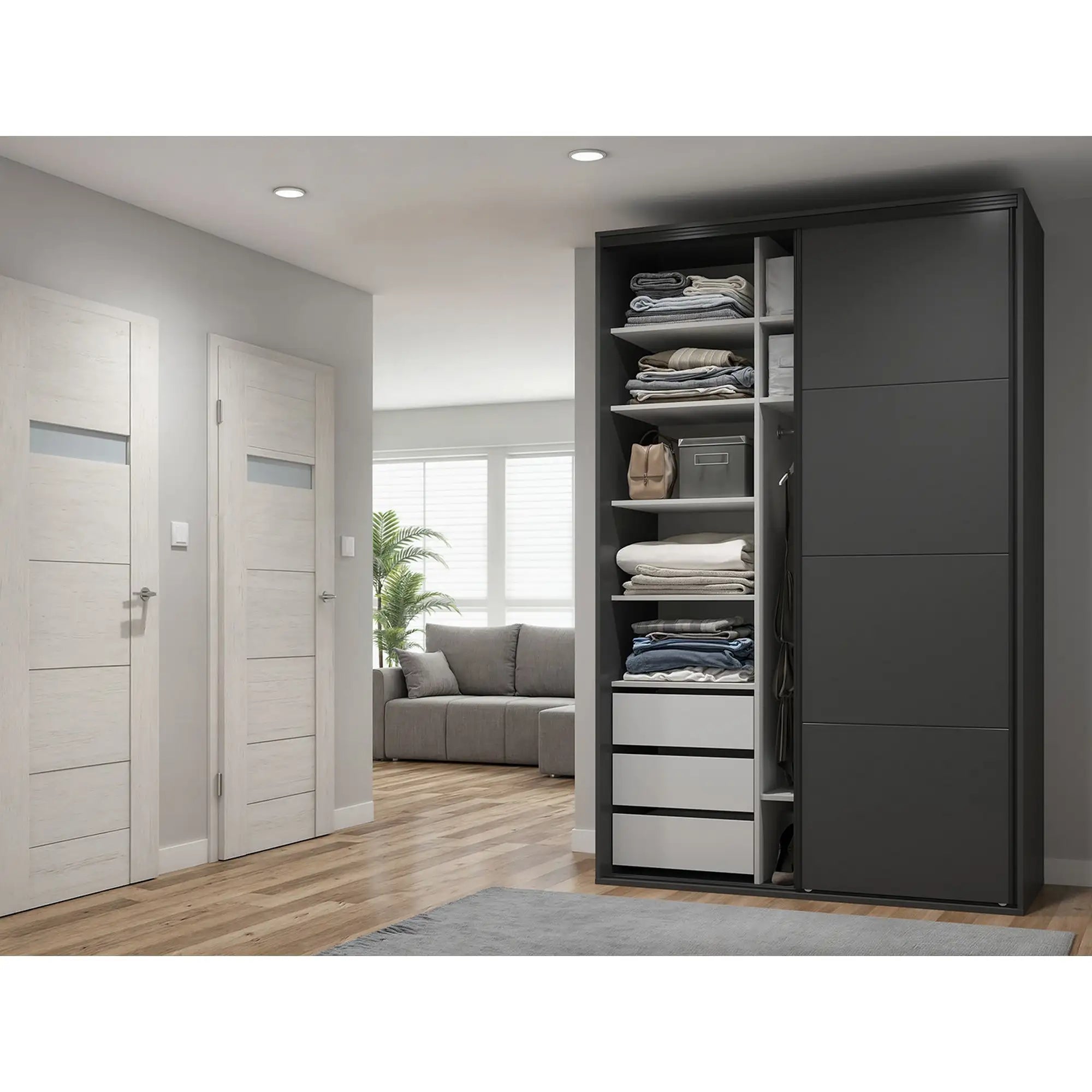 Dulap BERGEN OCN-29399, gri grafit