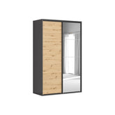 Dulap BERGEN OCN-29400, gri grafit/stejar artisan