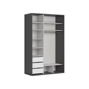 Dulap BERGEN OCN-29402, gri grafit/stejar wotan