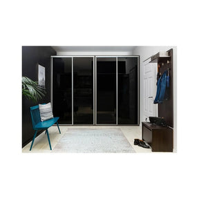 Dulap BERGEN OCN-29403, negru lucios/gri grafit