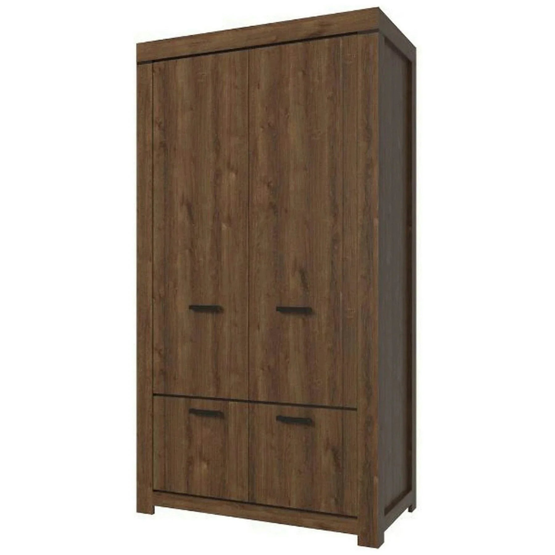 Dulap BRASS, PAL laminat, stejar brun, 112×60×210 cm