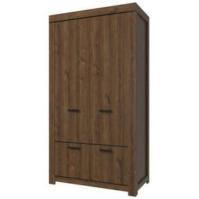 Dulap BRASS, PAL laminat, stejar brun, 112×60×210 cm