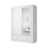 Dulap CANADA CA21-150, alb, PAL, cu 2 usi si 2 sertare, 150x60x215 cm