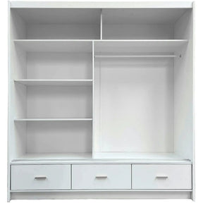 Dulap CANADA CA21-200, PAL/MDF, alb, 200×60×215 cm