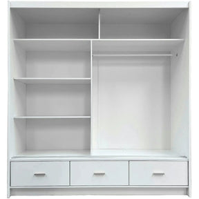Dulap CANADA CA24-200, PAL/MDF, alb/negru, 200×60×215 cm