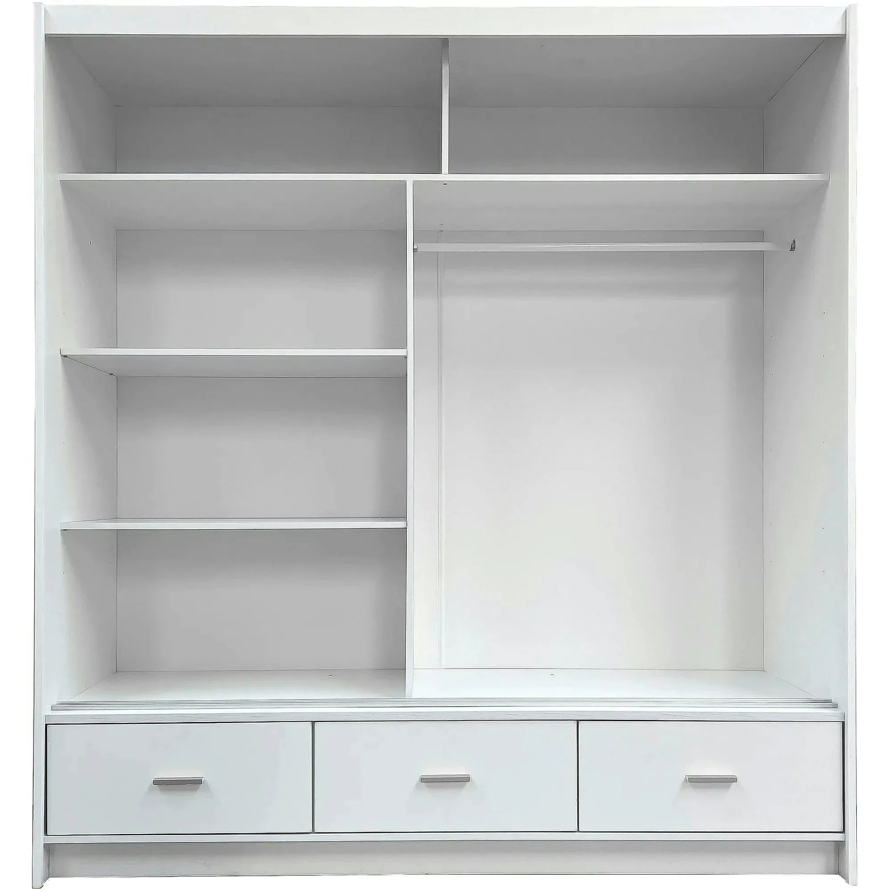 Dulap CANADA CA25-200, PAL/MDF, alb/auriu, 200×60×215 cm