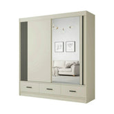 Dulap CANADA CA34-200, casmir/negru, PAL, cu 2 usi si 3 sertare, 200x60x215 cm
