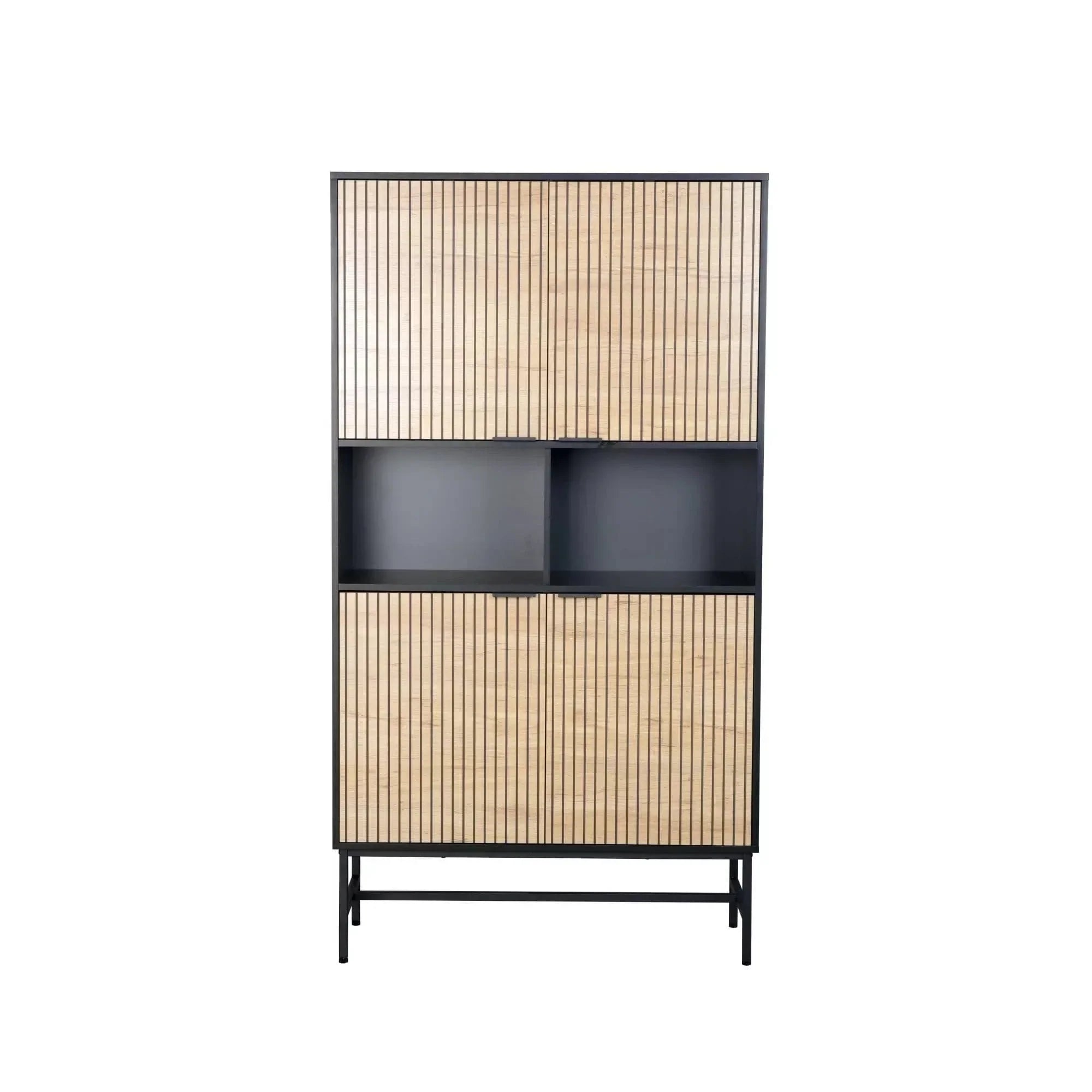 Dulap DETROIT OCN-39928, stejar/negru mat