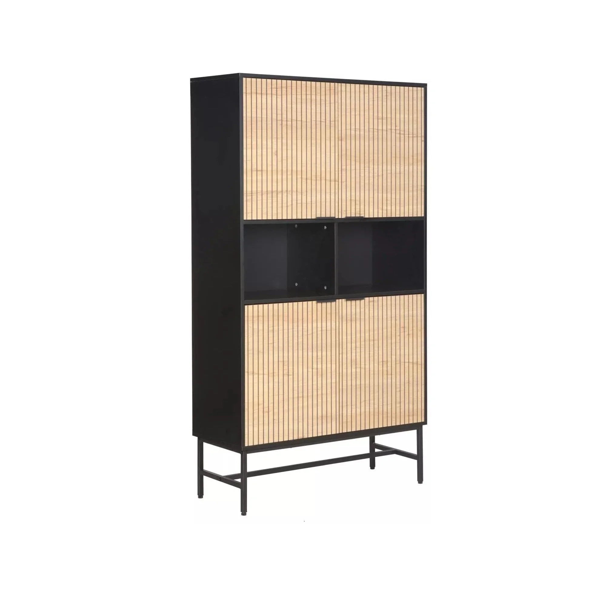 Dulap DETROIT OCN-39928, stejar/negru mat