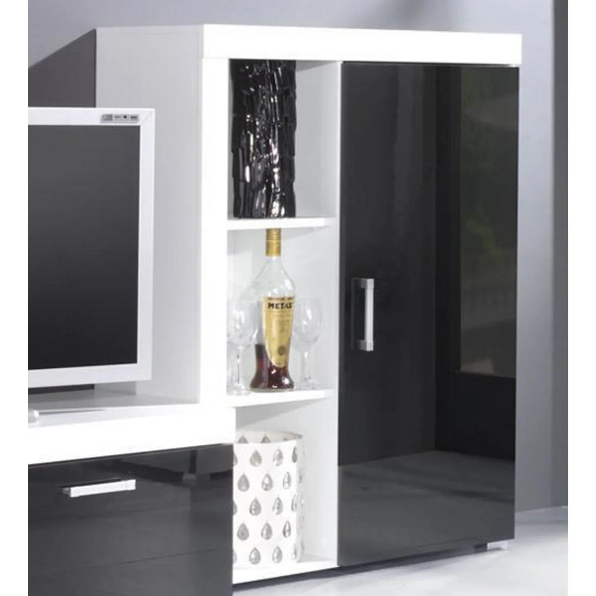 Dulap HOUSTON OCN-27718, alb/negru