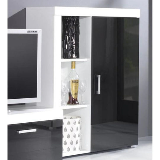 Dulap HOUSTON OCN-27718, alb/negru