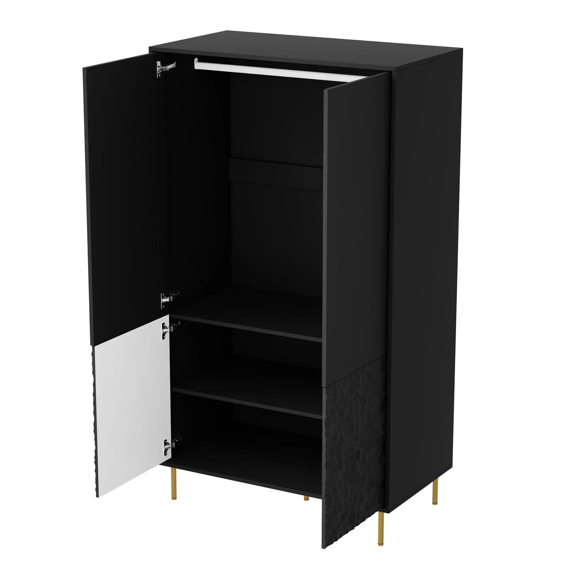 Dulap HOUSTON OCN-37853, negru/auriu