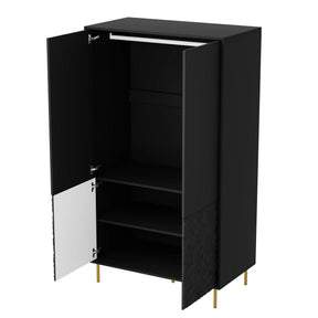 Dulap HOUSTON OCN-37853, negru/auriu