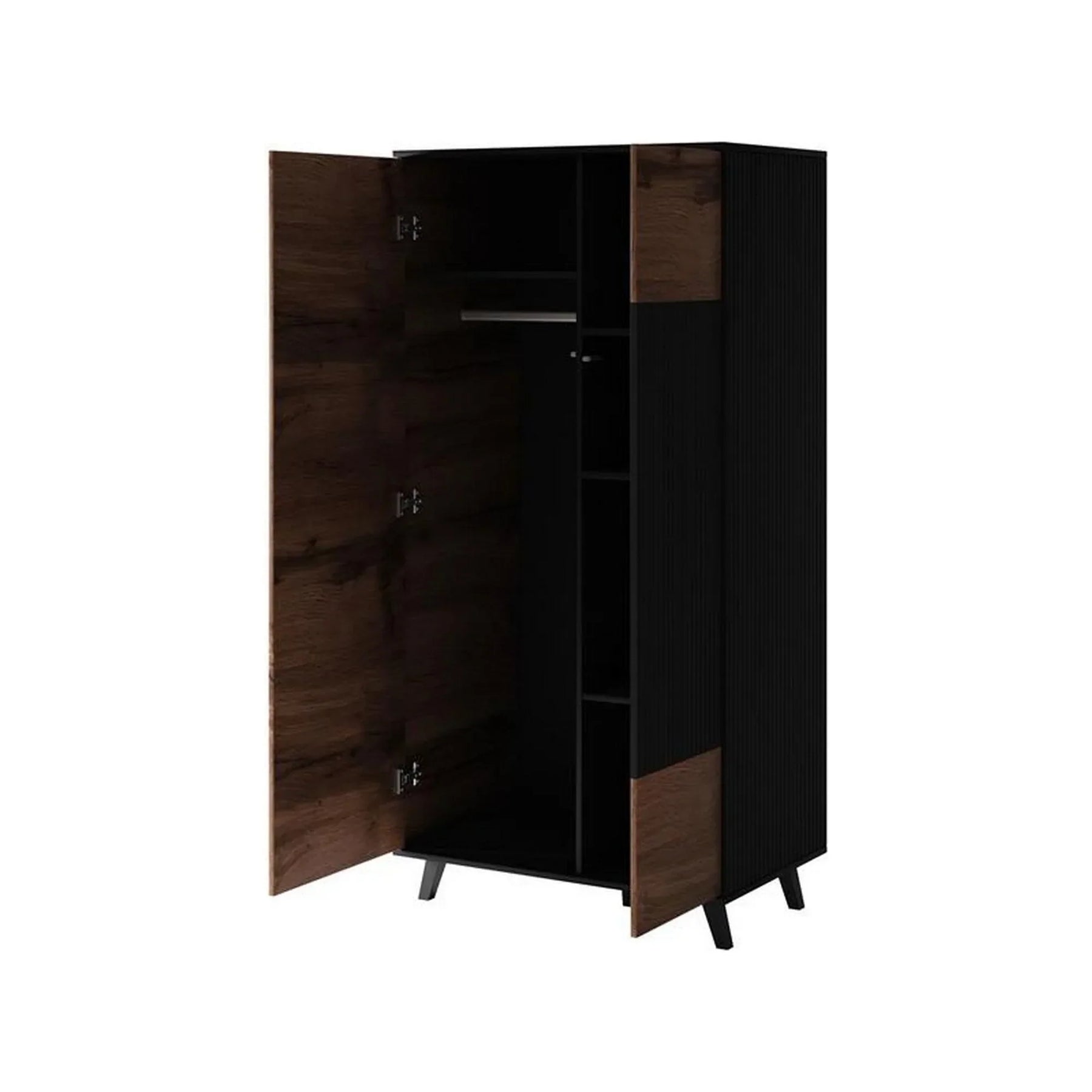 Dulap HOUSTON OCN-37854, stejar wotan/negru