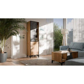 Dulap HOUSTON OCN-37876, stejar/gri beton