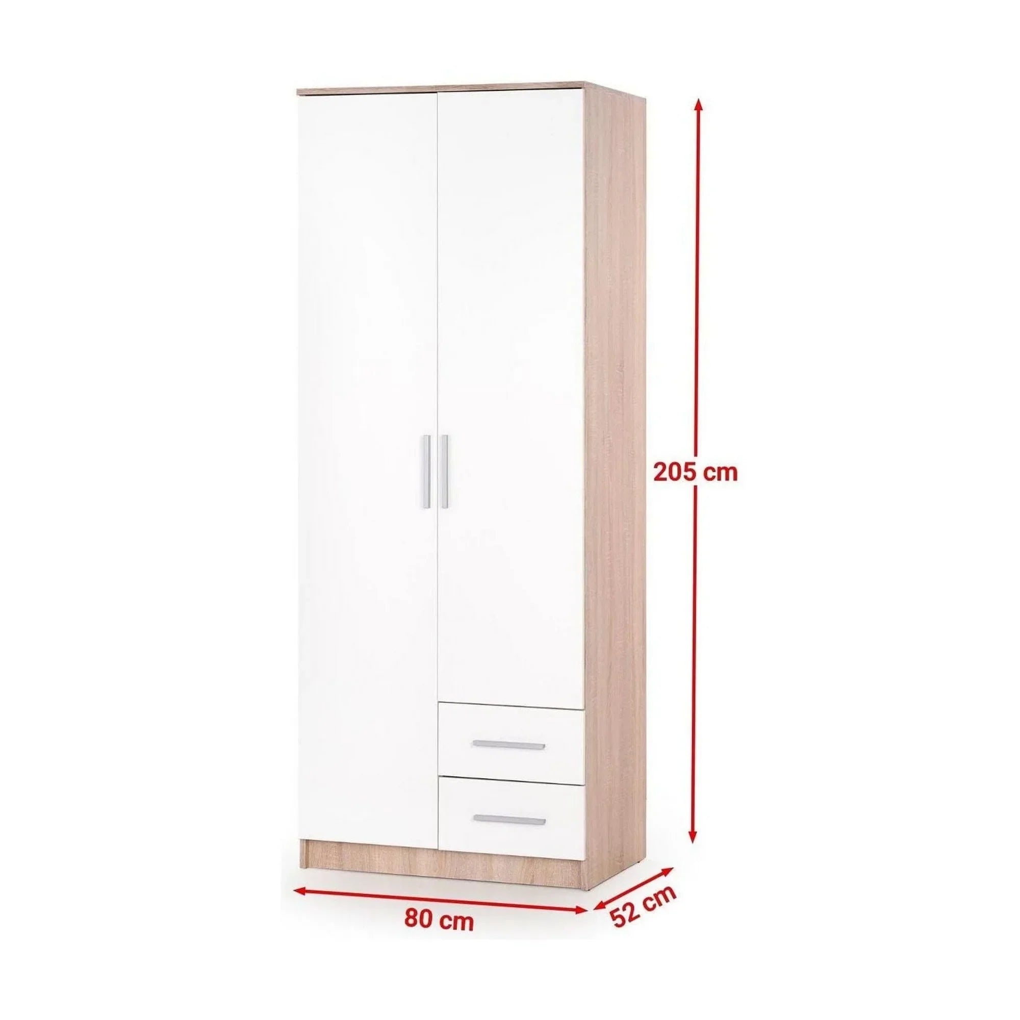 Dulap HOUSTON OCN-37879, alb/stejar sonoma