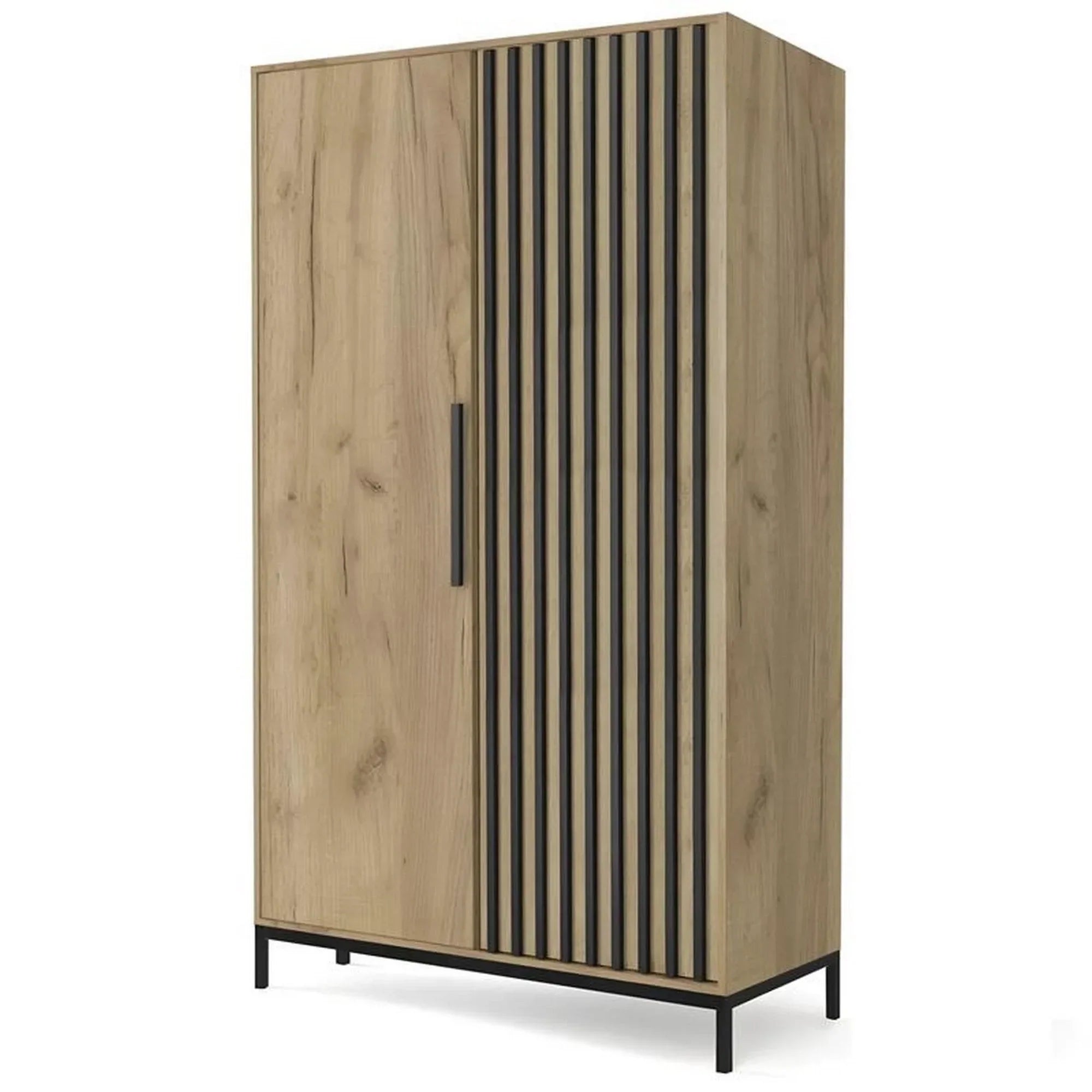 Dulap HOUSTON OCN-37892, stejar/negru