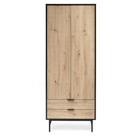 Dulap HOUSTON OCN-37900, stejar artisan/negru