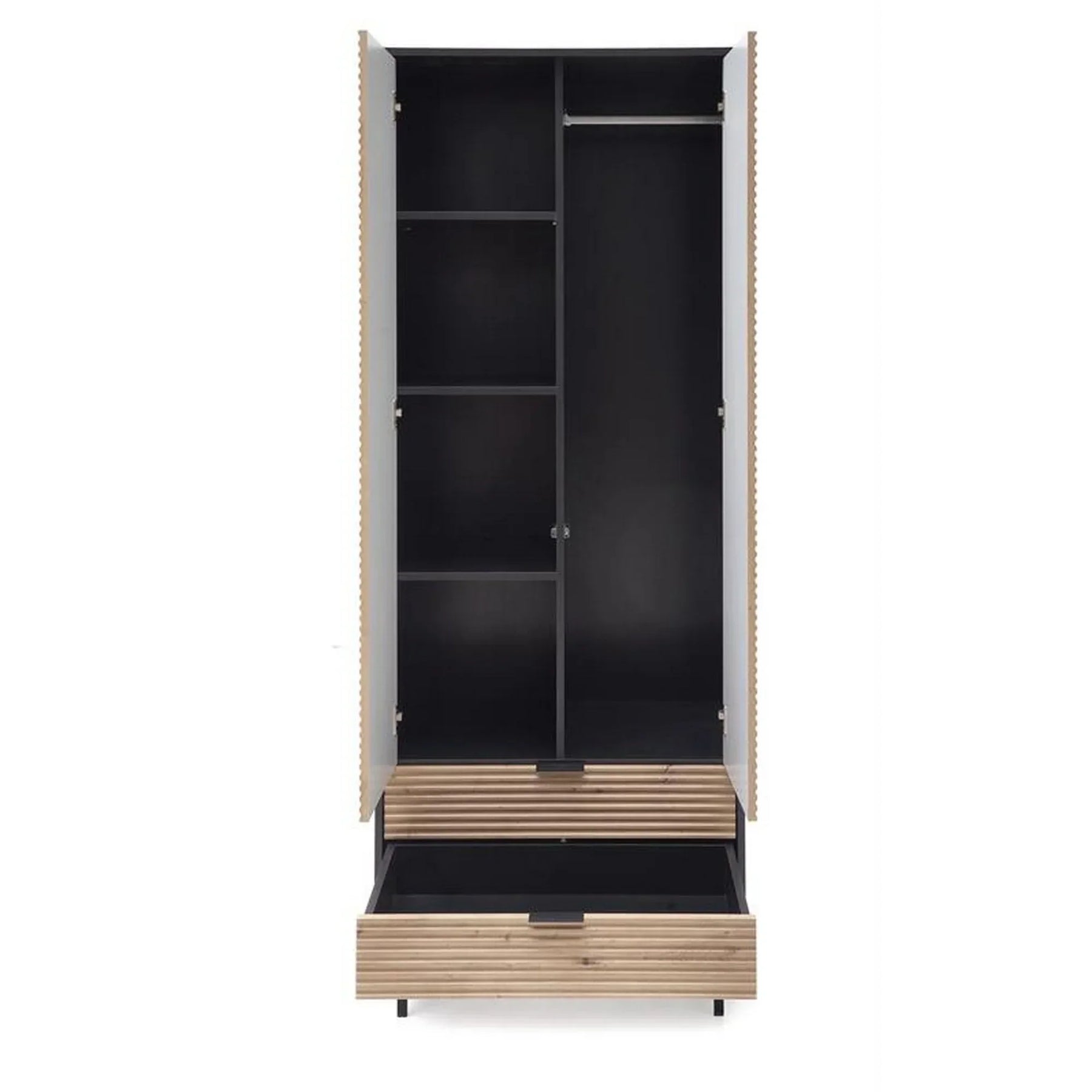 Dulap HOUSTON OCN-37900, stejar artisan/negru