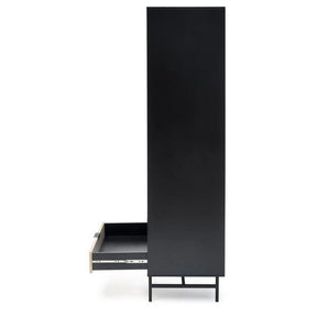 Dulap HOUSTON OCN-37900, stejar artisan/negru