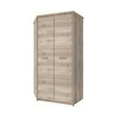 Dulap JAZZ, stejar, PAL laminat, cu 2 usi, 101x101x210 cm