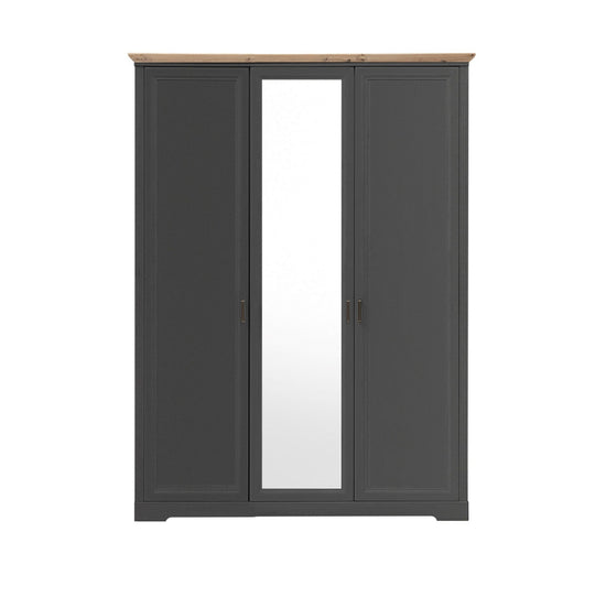 Dulap LISABONA OCN-28177, gri grafit/stejar artisan