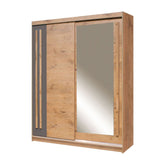 Dulap EFFECT, stejar lancelot, PAL melaminat, cu 2 usi, 175x59x215 cm