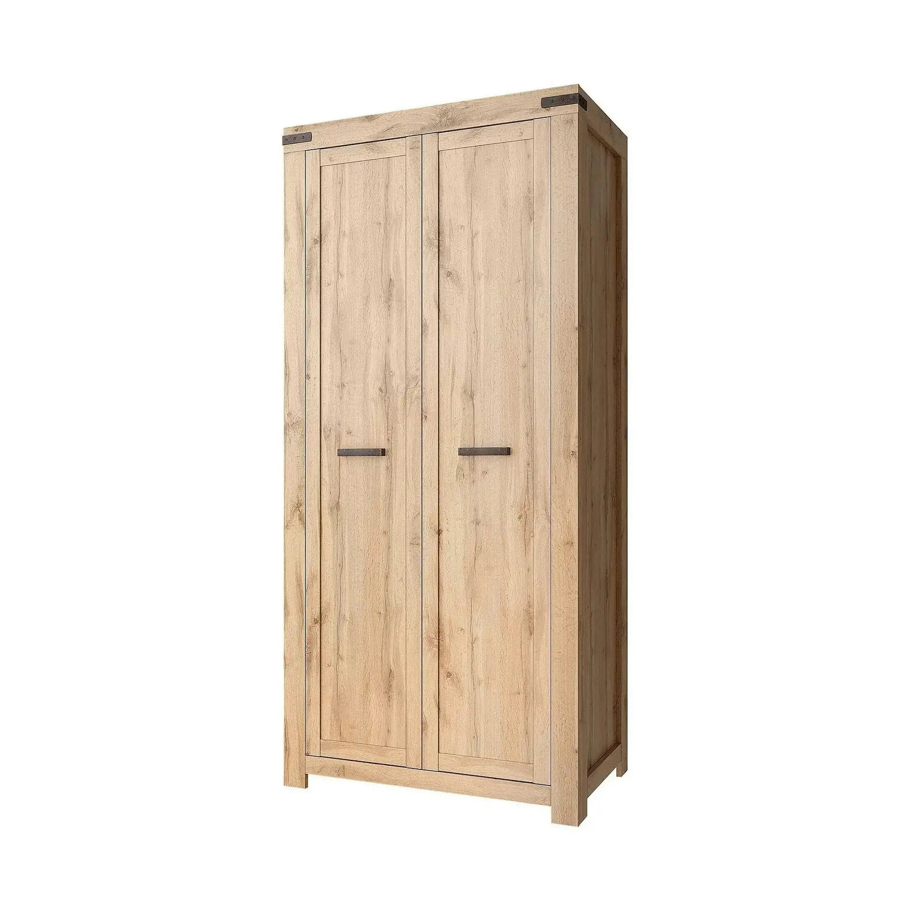 Dulap MORTIZ, stejar wotan, PAL laminat, cu 2 usi, 104x40x220 cm