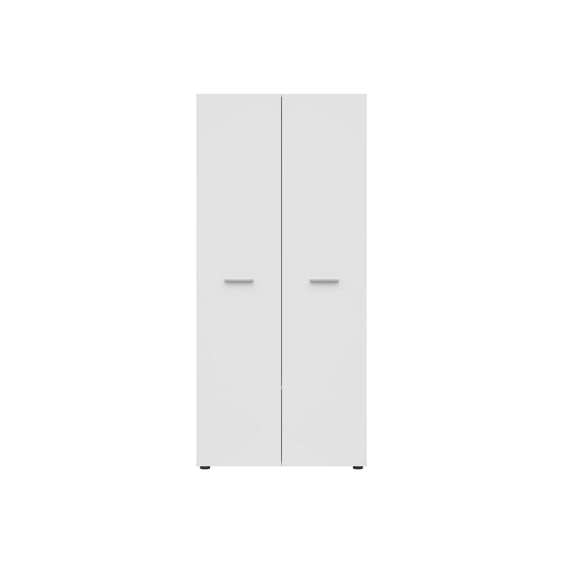 Dulap NENO, alb, PAL, cu 2 usi, 81x54x179 cm