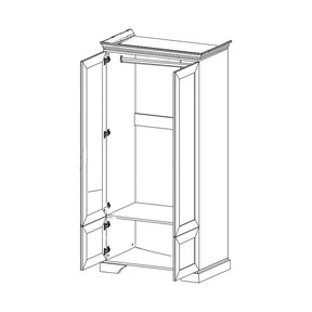 Dulap pin alb anderson IRYS, PAL laminat/MDF/HDF, pin alb anderson, 101×62×197.6 cm
