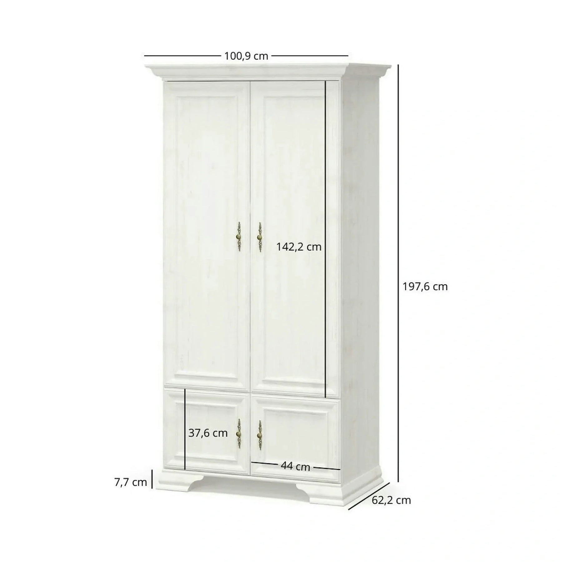Dulap pin alb anderson IRYS, PAL laminat/MDF/HDF, pin alb anderson, 101×62×197.6 cm