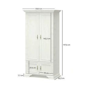 Dulap pin alb anderson IRYS, PAL laminat/MDF/HDF, pin alb anderson, 101×62×197.6 cm