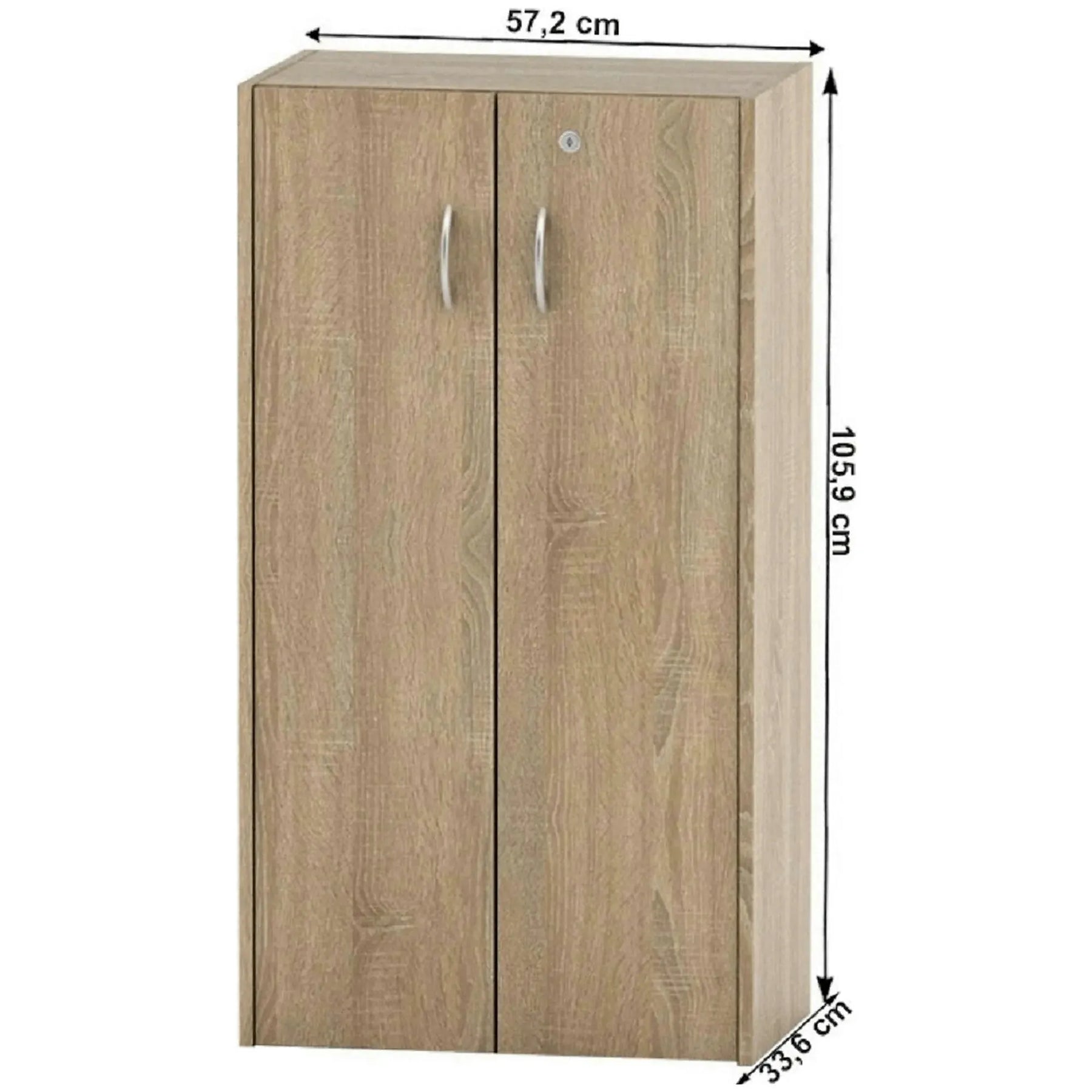 Dulap TEMPO ASISTENT NEW 034, DTD laminat, stejar sonoma, 57×34×106 cm