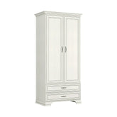 Dulap TIFFANY II, grej, PAL laminat, cu 2 usi si 2 sertare, 99x62x212 cm
