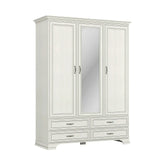 Dulap TIFFANY II, grej, PAL laminat, cu 3 usi si 4 sertare, 159x63x212 cm