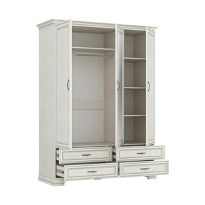 Dulap TIFFANY II, PAL laminat/metal/MDF, grej, 159×62.4×212.1 cm