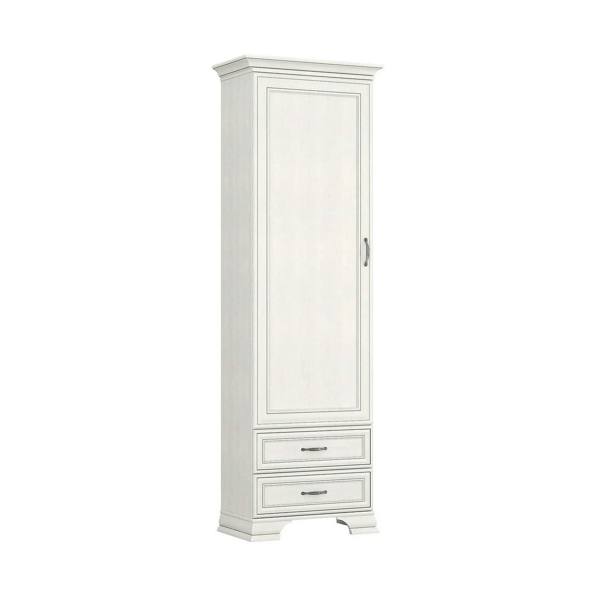 Dulap TIFFANY II, grej, PAL laminat, cu o usa si 2 sertare, 69x40x212 cm
